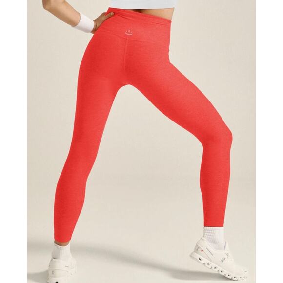 Beyond Yoga Spacedye Caught In Leggings Midi High Waisted Red Heather Size XL - Picture 3 of 12